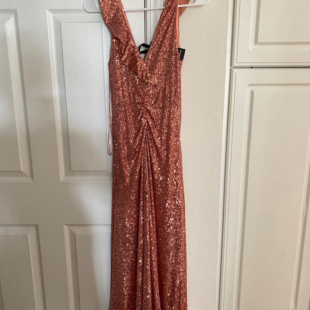 Pinko new sequined dress copper xs w/tags - Picture 3 of 6